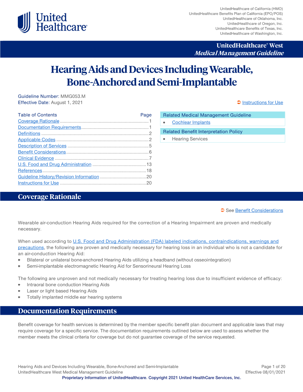 Hearing Aids and Devices Including Wearable, Bone-Anchored and Semi-Implantable