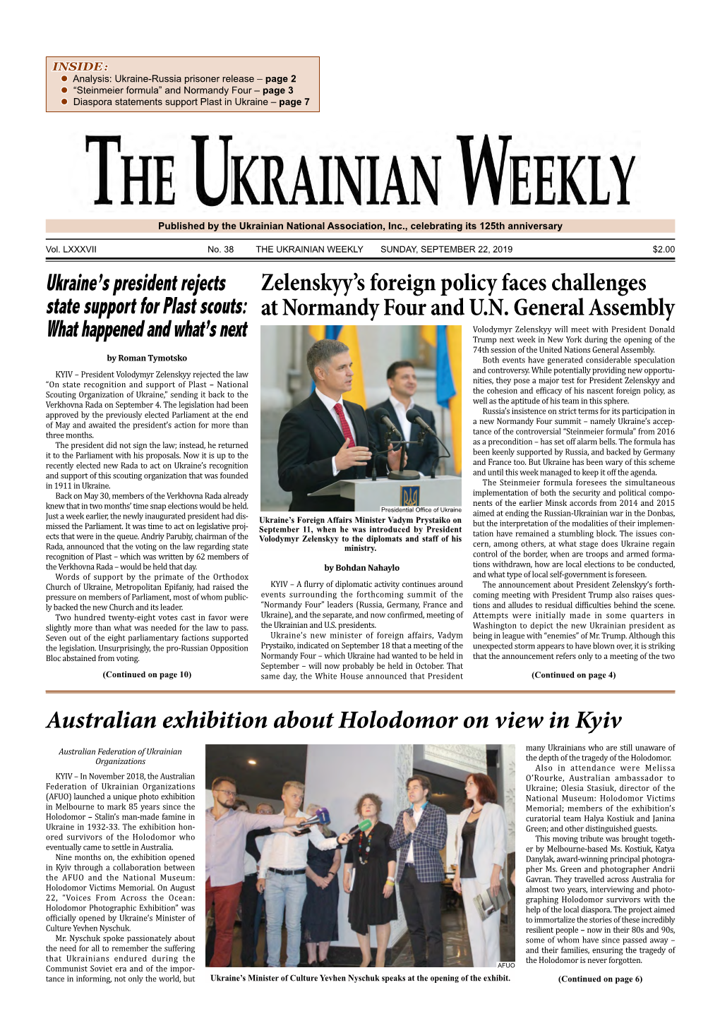 The Ukrainian Weekly, 2019