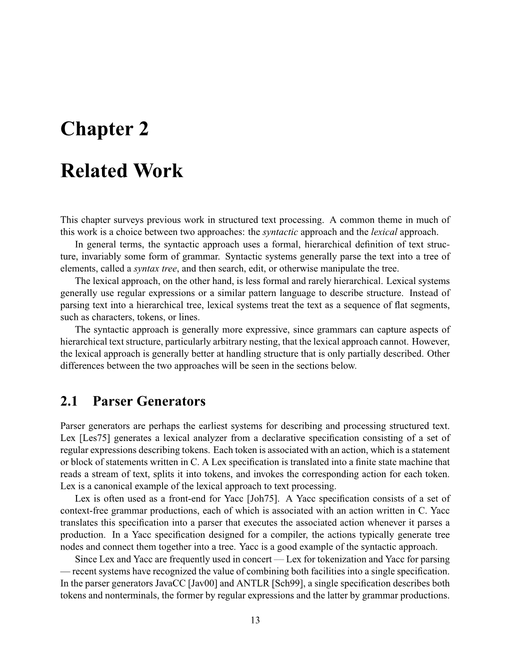 Chapter 2 Related Work