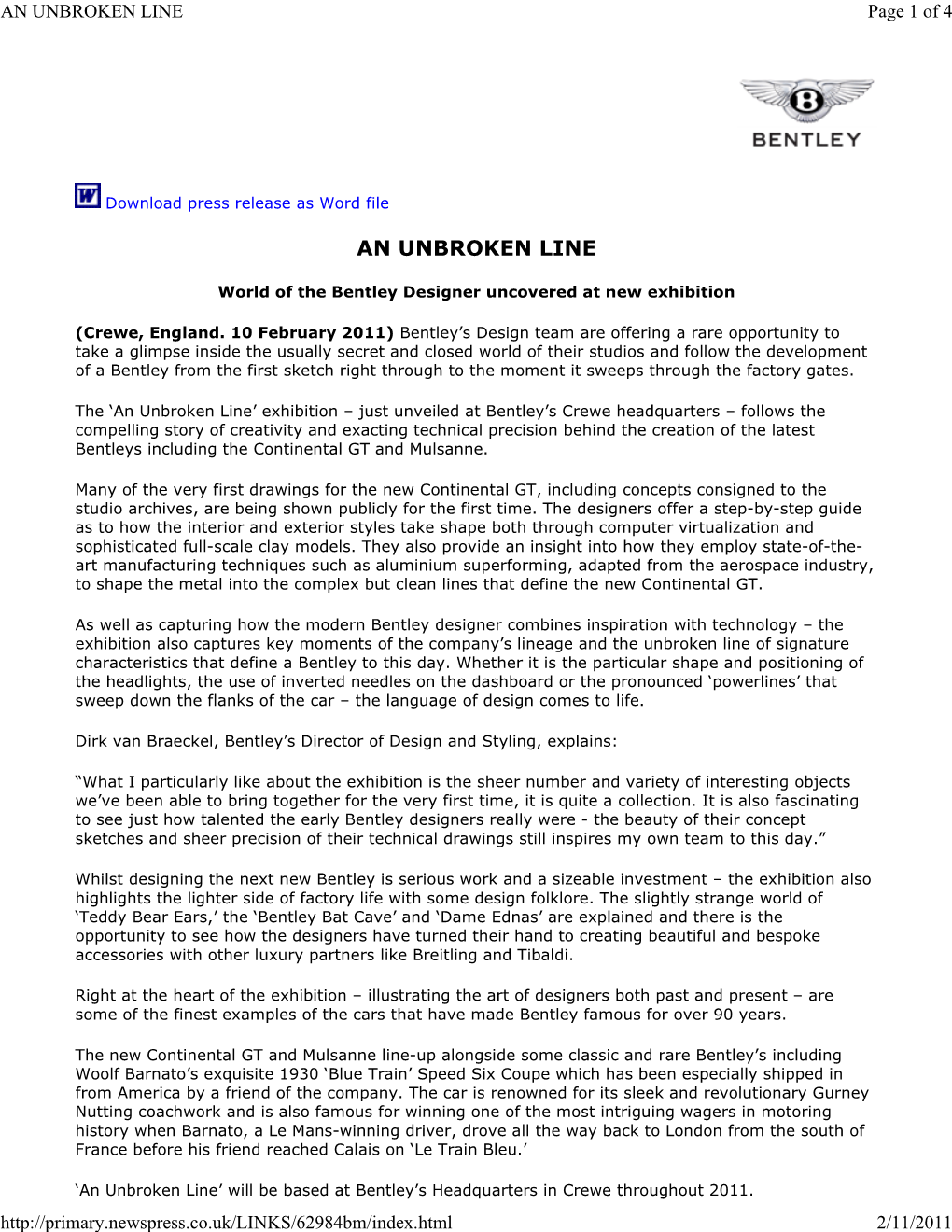 An Unbroken Line Exhibition -Pdf