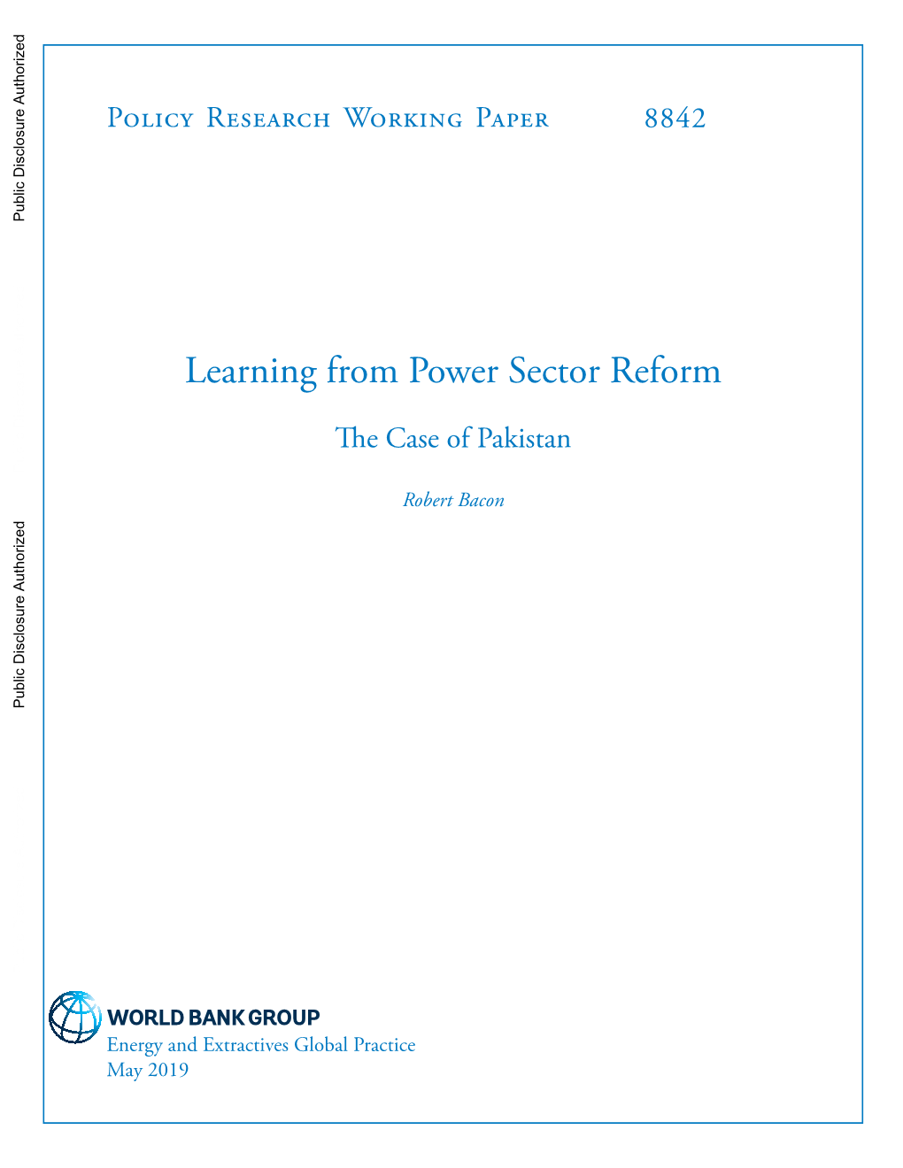 Learning from Power Sector Reform