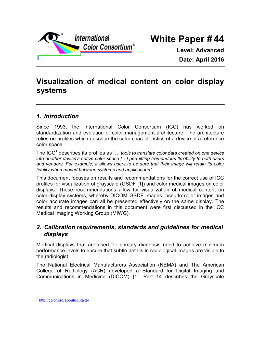 Visualization of Medical Content on Color Display Systems