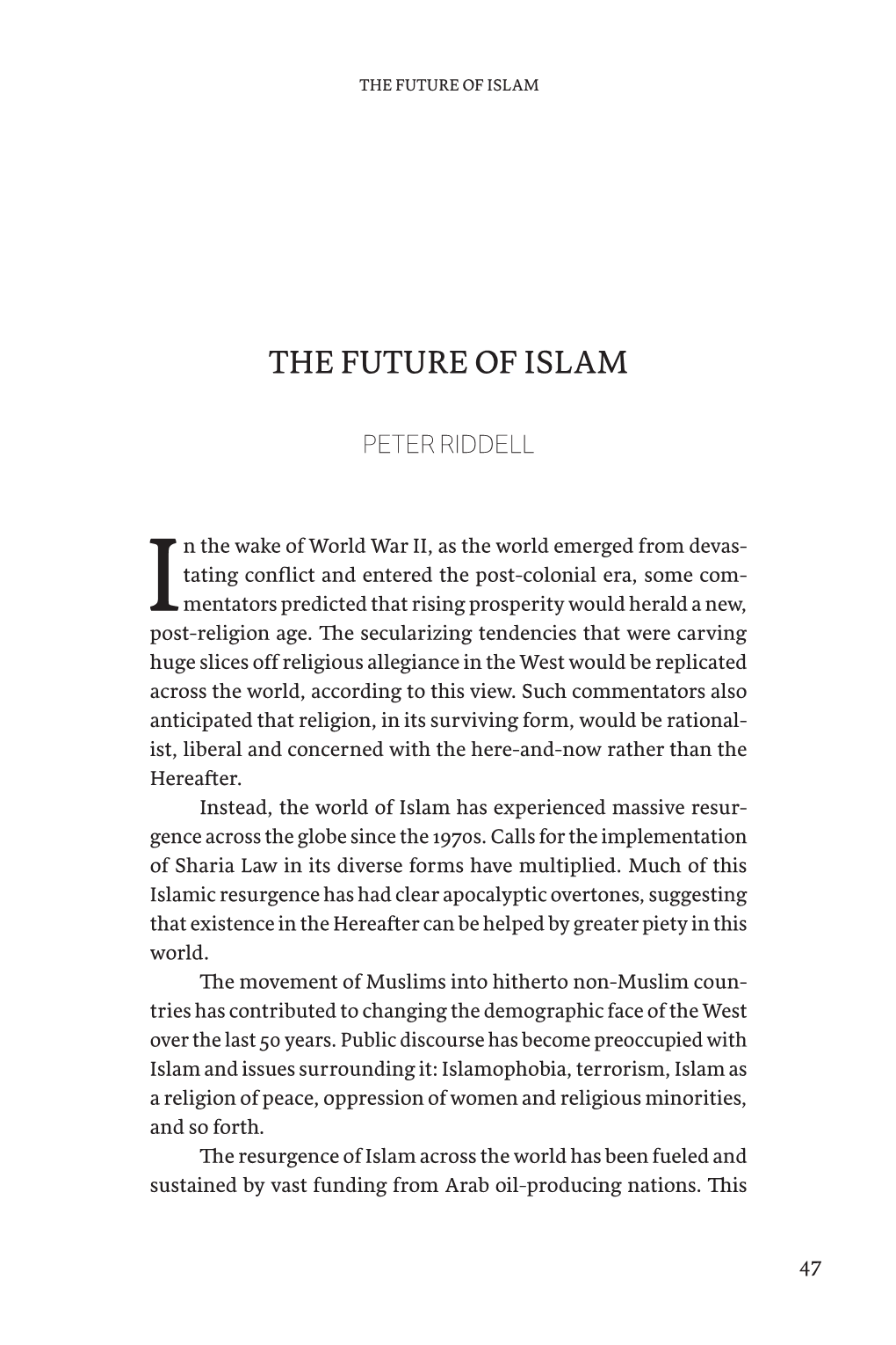 The Future of Islam