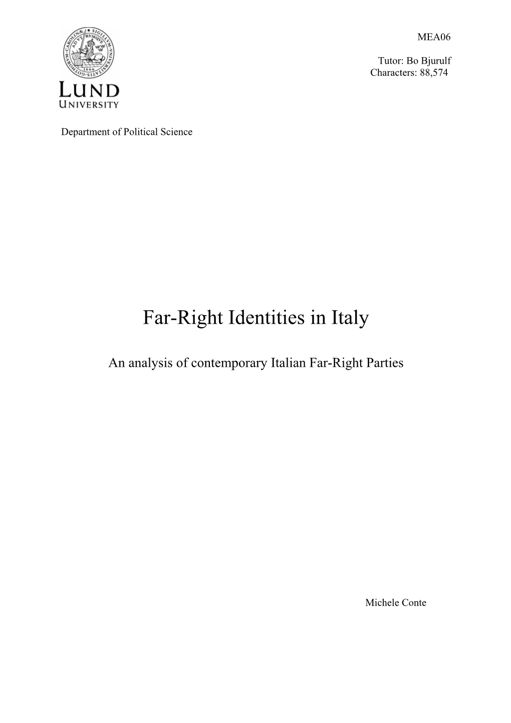 5 the Analysis of Far-Right Identities in Italy...2