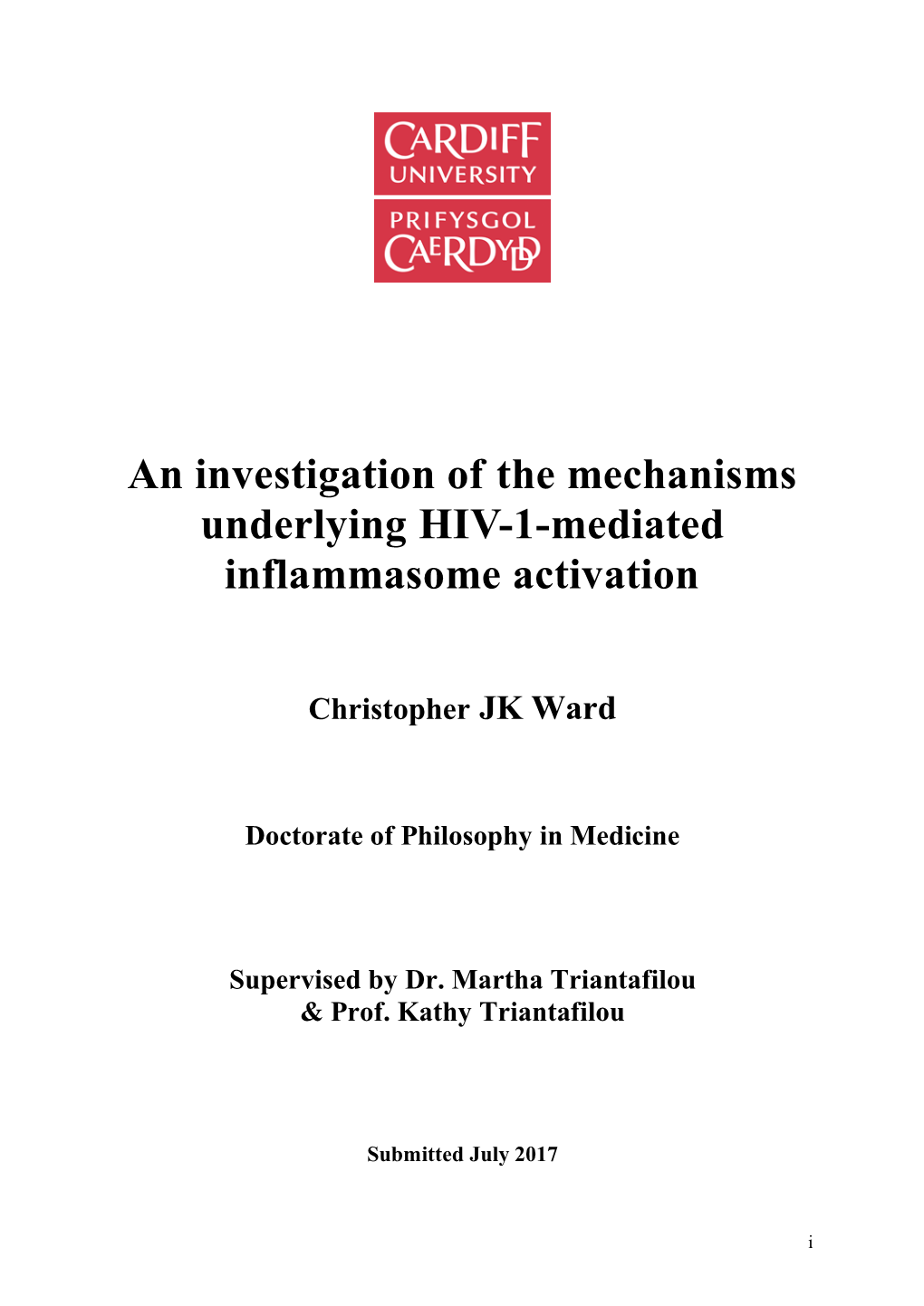 An Investigation of the Mechanisms Underlying HIV-1-Mediated Inflammasome Activation