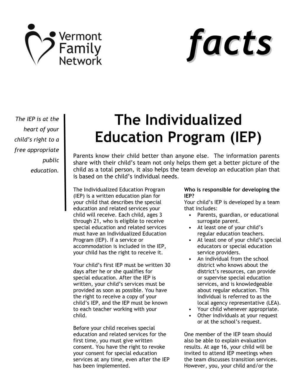 The Individualized Education Program (IEP)