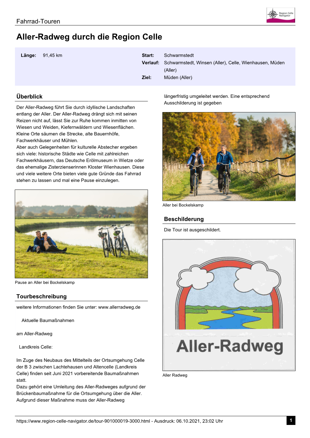 Aller-Radweg Durch Die Region Celle