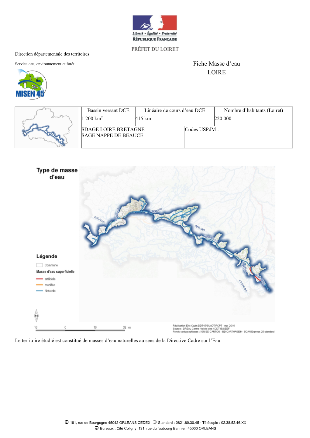 Fiche Masse D'eau LOIRE