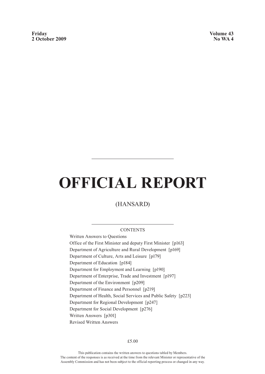 Official Report