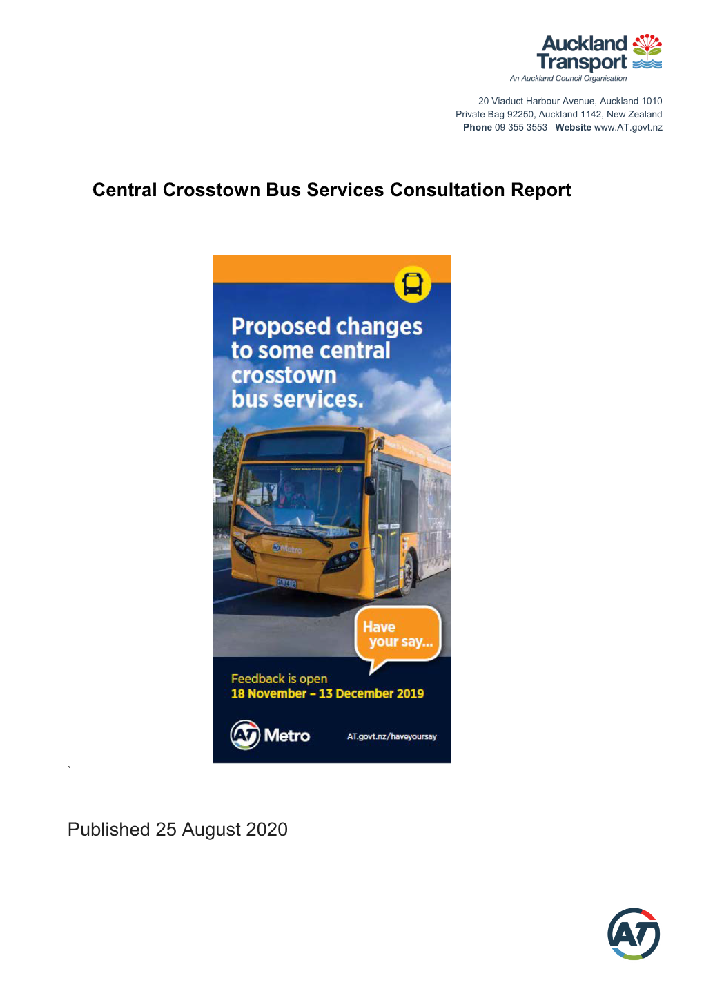 Central Crosstown Bus Services Consultation Report Published 25