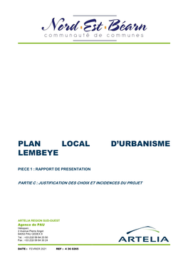 Plan Local D'urbanisme Lembeye