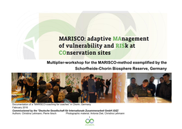 Multiplier-Workshop for the MARISCO-Method Exemplified by the Schorfheide-Chorin Biosphere Reserve, Germany