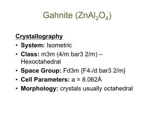 Gahnite (Znal2o4)