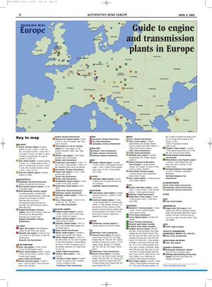 Guide to Engine and Transmission Plants in Europe