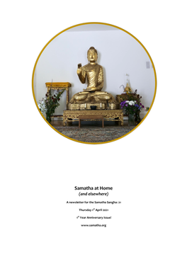 Samatha at Home Issue 21 Thursday 1St April 2021