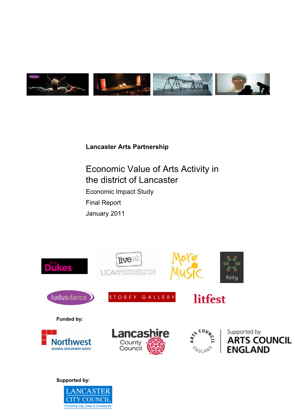 Economic Value of Arts Activity in the District of Lancaster Economic Impact Study Final Report January 2011