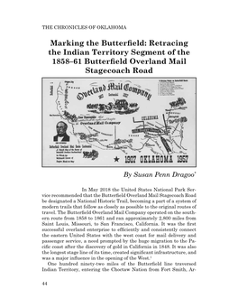 Dragoo-Butterfield Overland Mail Route