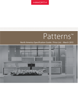 Patterns™ North America Specification Guide / Price List – March 2013 Electronic Update Page – Patterns Price List