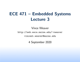 ECE 471 – Embedded Systems Lecture 3