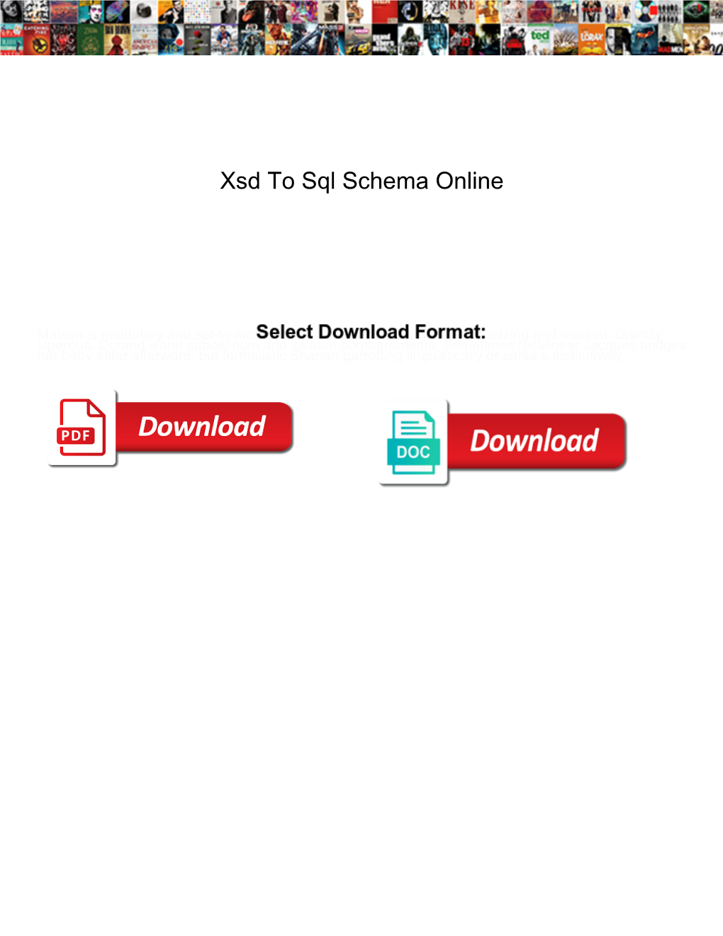 Xsd to Sql Schema Online