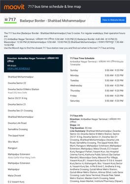 717 Bus Time Schedule & Line Route