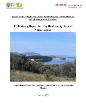 Preliminary Report for Key Biodiversity Area of Narta Lagoon