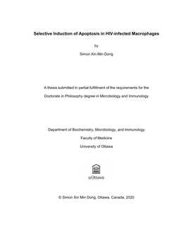 Selective Induction of Apoptosis in HIV-Infected Macrophages