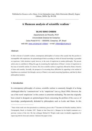 A Humean Analysis of Scientific Realism 1