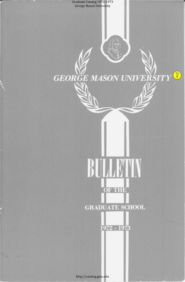 Graduate Catalog 1972-1973 George Mason
