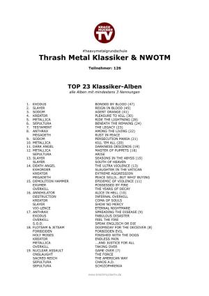 Thrash Metal Klassiker & NWOTM