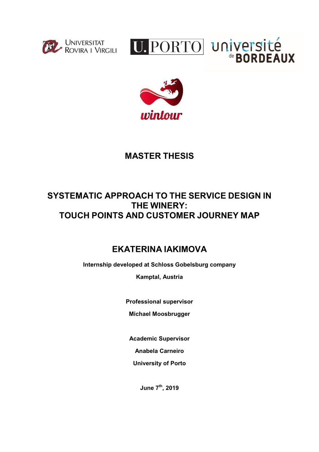 Touch Points and Customer Journey Map Ekaterina Iakimova
