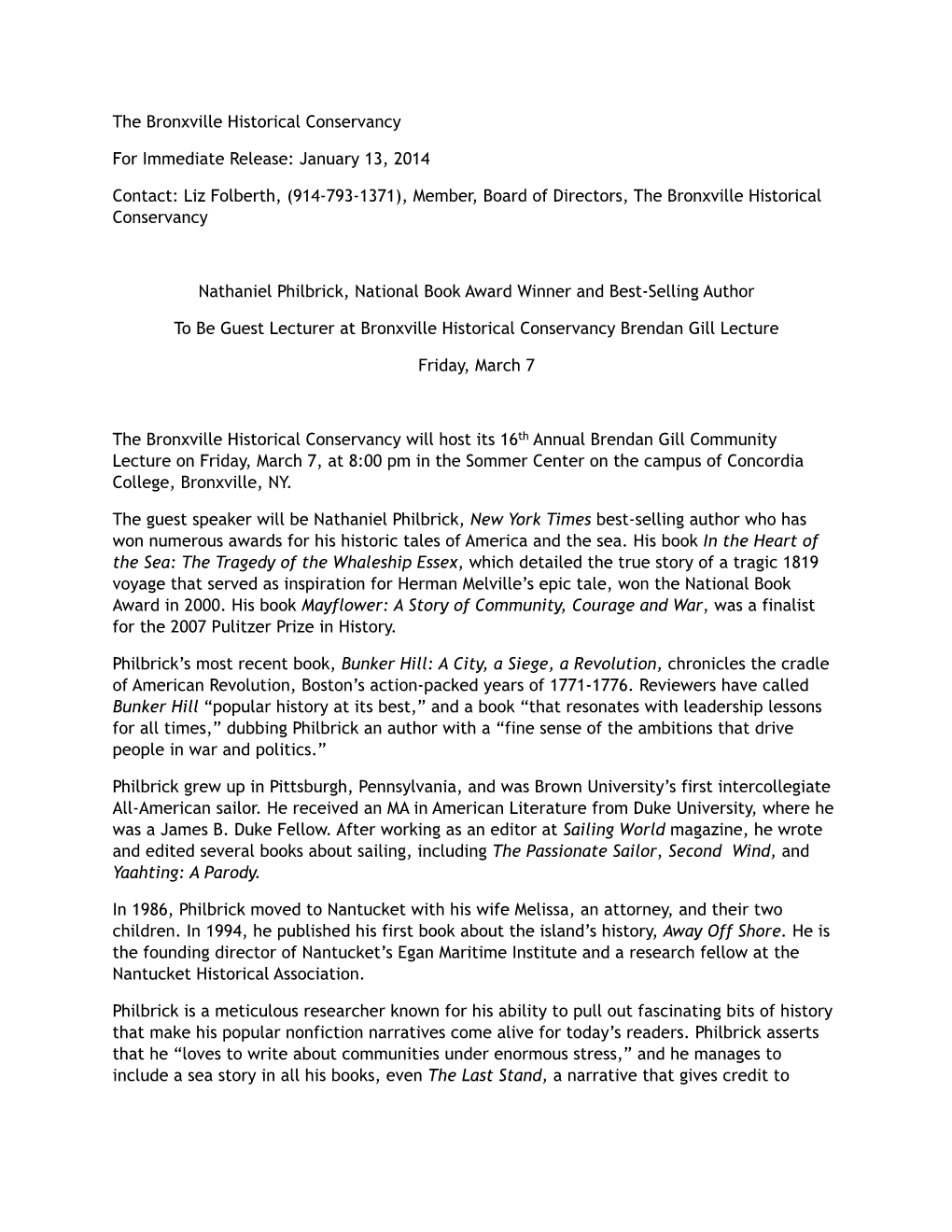 Nat Philbrick Press Release 1.Pages
