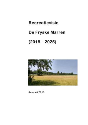 Recreatievisie De Fryske Marren (2018 – 2025)