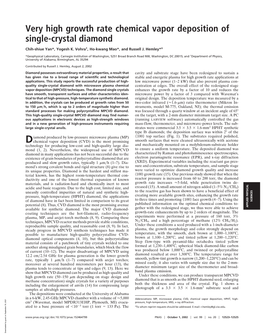 Very High Growth Rate Chemical Vapor Deposition of Single-Crystal Diamond
