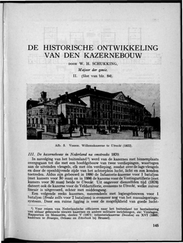 De Historische Ontwikkeling Van Den Kazernebouw Door W