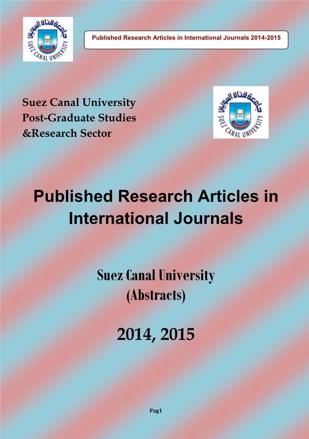 Published Research Articles in International Journals Suez Canal