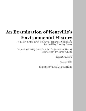 Kentville ICSP Report