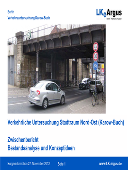 Verkehrliche Untersuchung Stadtraum Nord-Ost (Karow-Buch)