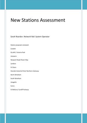 New Stations Assessment
