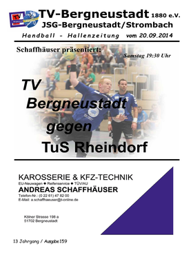 TV Bergneustadt Gegen Tus Rheindorf