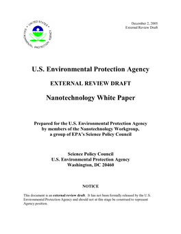 EPA Nanotechnology White Paper EXTERNAL REVIEW DRAFT 12-2-…