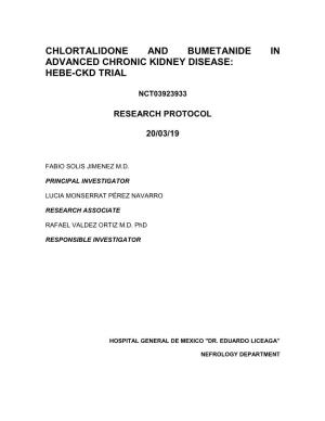 Chlortalidone and Bumetanide in Advanced Chronic Kidney Disease: Hebe-Ckd Trial