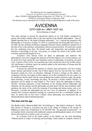 Avicenna (Ibn Sina)
