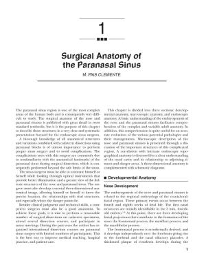 Surgical Anatomy of the Paranasal Sinus M