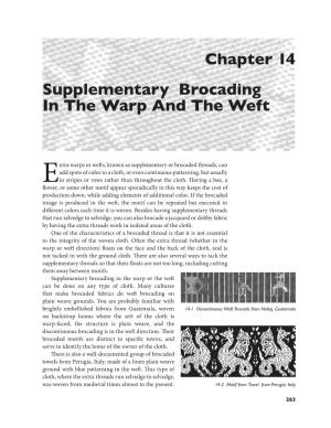 Chapter 14 Supplementary Brocading in the Warp and the Weft