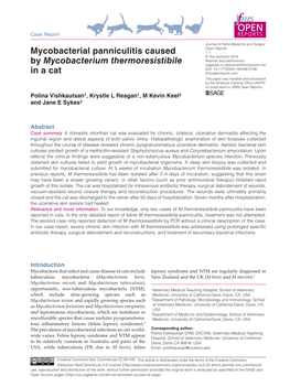 Mycobacterial Panniculitis Caused by Mycobacterium Thermoresistibile In