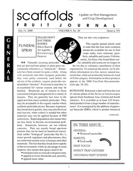 Scaffolds and Crop Development R U I T U N a July 31, 2000 VOLUME 9, No