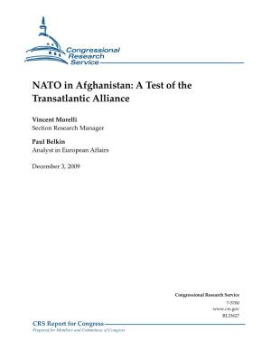 NATO in Afghanistan: a Test of the Transatlantic Alliance
