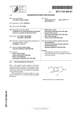 Novel Benzazepine Derivatives