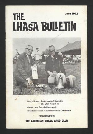 June 1972 the AMERICAN LHASA APSO CLUB